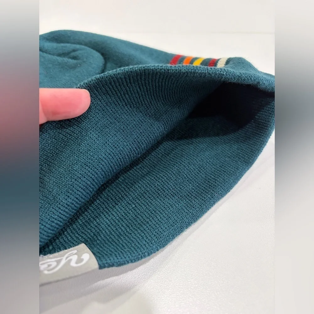 Yo Colorado Table Mesa Beanie Dark Teal NWT Hat Golden Skylly Style Warm